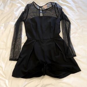 love...ady Black Sheer Sleeve outfit with shorts